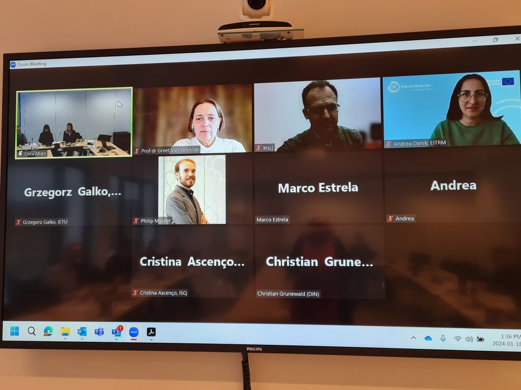 Screen with images of online participants of the kick-off meeting of the RISERS project 